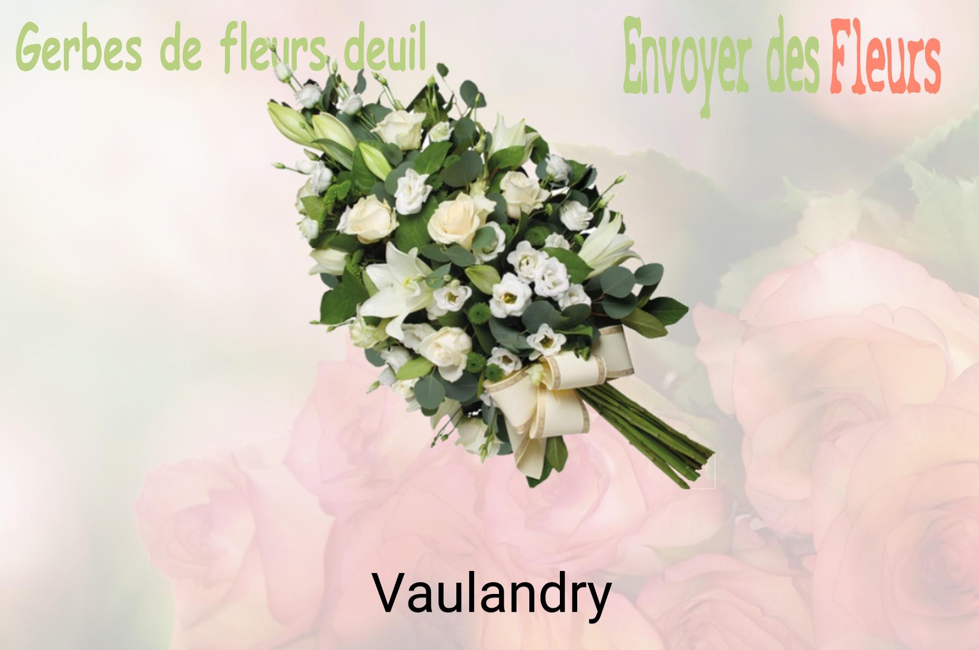 Gerbe de fleurs de deuil livrée à Vaulandry